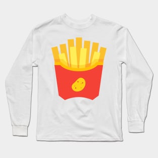 French Fries Pattern Long Sleeve T-Shirt